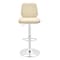 Armen Living Sabine Adjustable Swivel Cream Faux Leather with Walnut Back and Chrome Bar Stool LCSBBAWACR - alternate 4